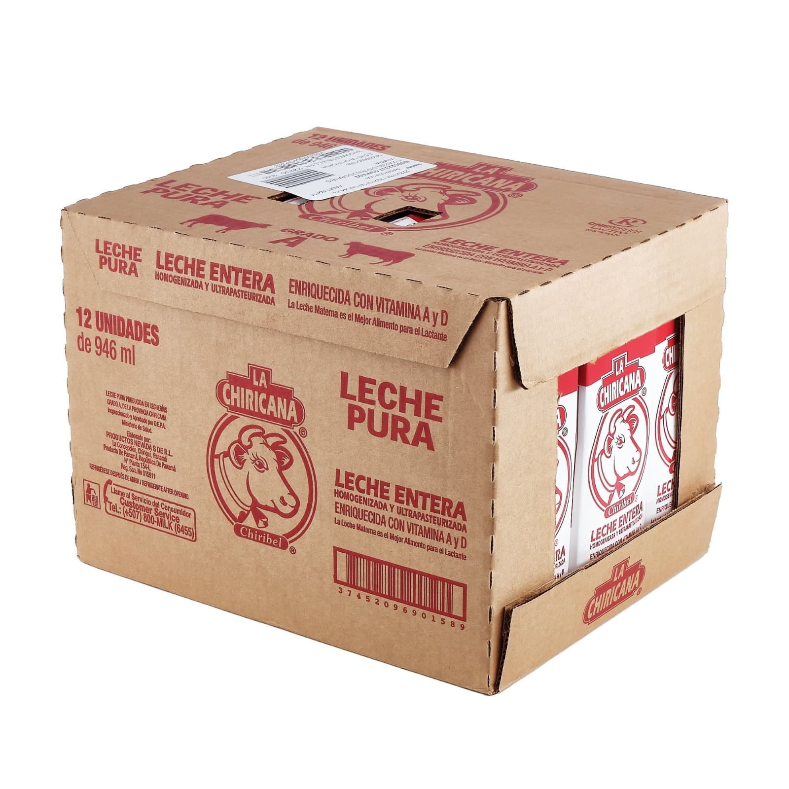 CAJA LECHE CHIRICANA 946ML 12U.